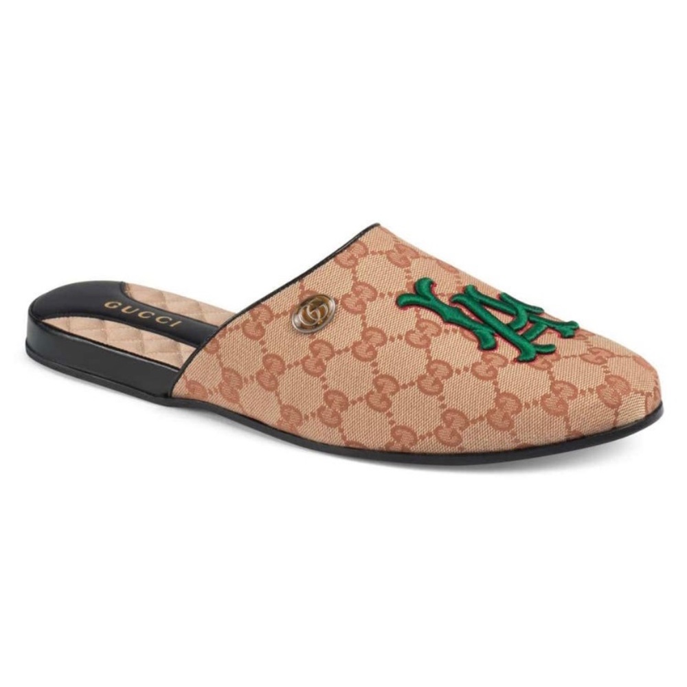 $950 GUCCI GG Slippers with LA Angels Patch BNIB - Picture 4 of 7